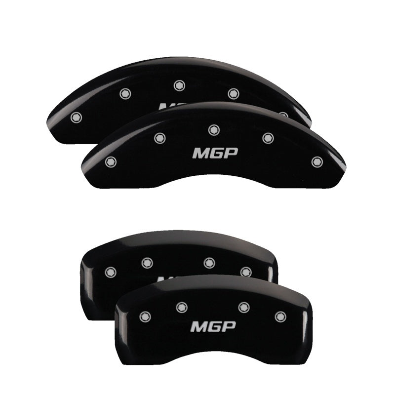 MGP Rear set 2 Caliper Covers Engraved Rear MGP Black finish silver ch