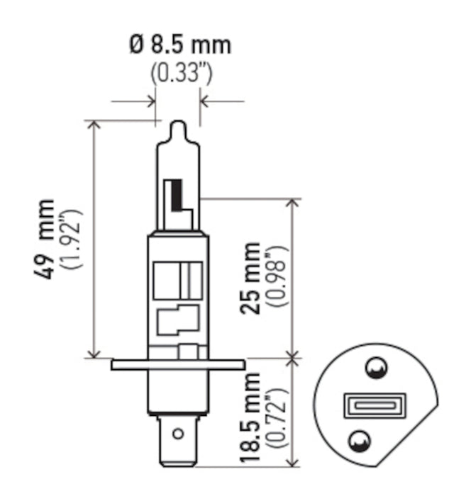 Hella Bulb H1 12V 55W P14.5s T2.5