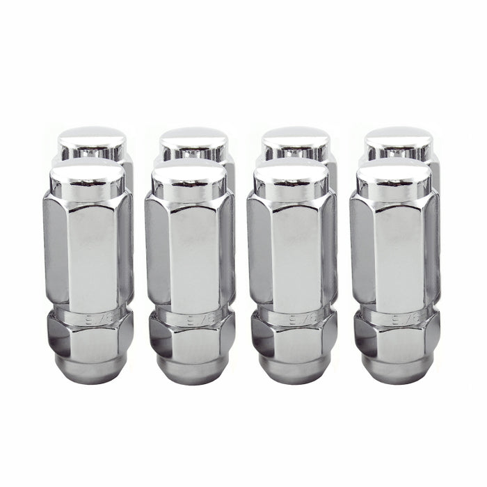 McGard Hex Lug Nut (Cone Seat / Duplex) 9/16-18 / 7/8 Hex / 2.5in. Length (8-Pack) - Chrome