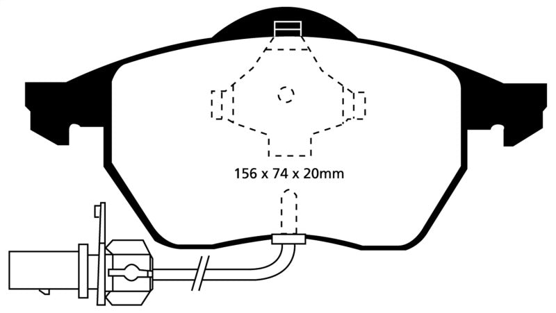 EBC 99-01 Audi A4 1.8 Turbo (B5) Redstuff Front Brake Pads