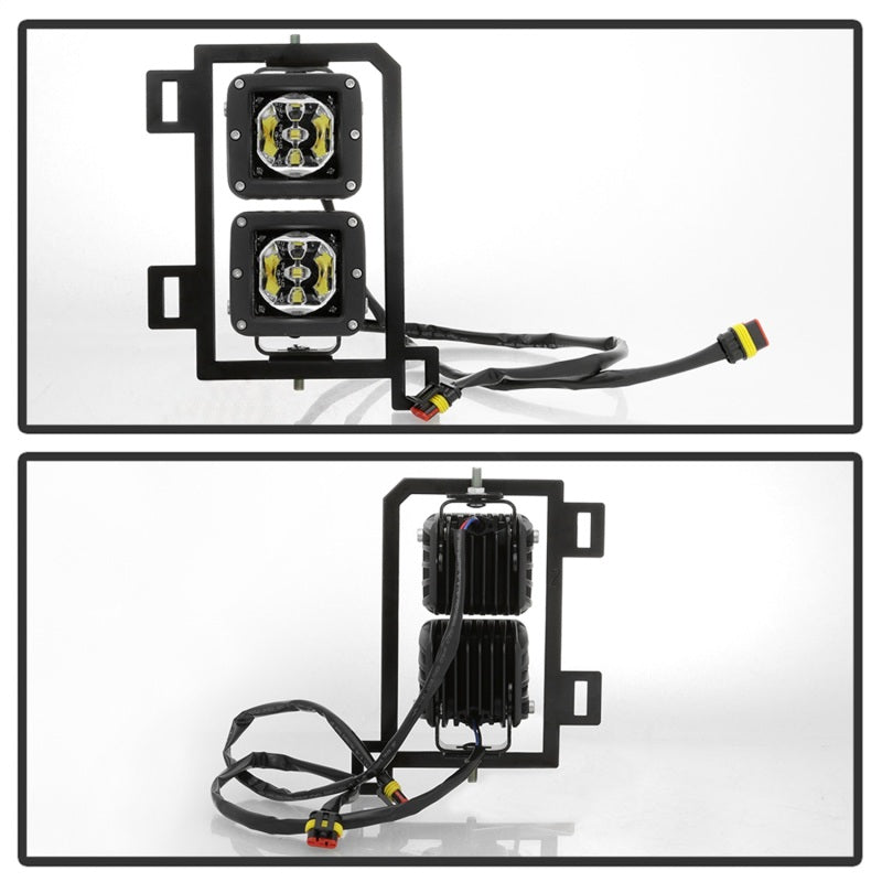 Spyder Dodge Ram 2013-2018 1500 Only Full LED Fog Lights W/Bracket and Universal Switch- Clear