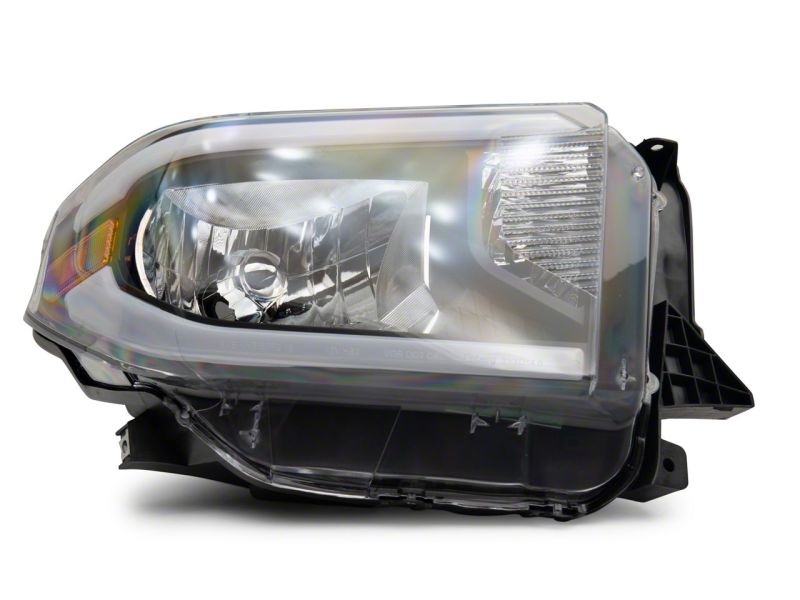 Raxiom 14-21 Toyota Tundra Axial Series Headlights w/ LED Bar- Blk Housing (Clear Lens)