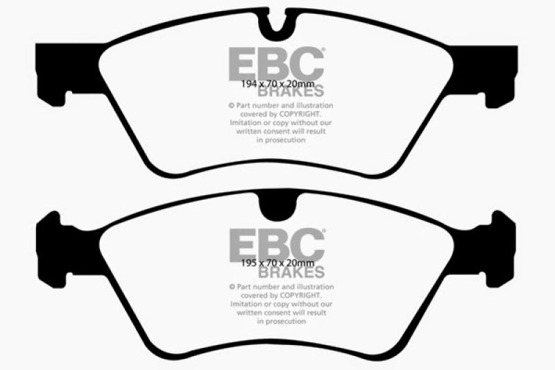 EBC 07-09 Mercedes-Benz R-Class R320 3.0 TD Greenstuff Front Brake Pads