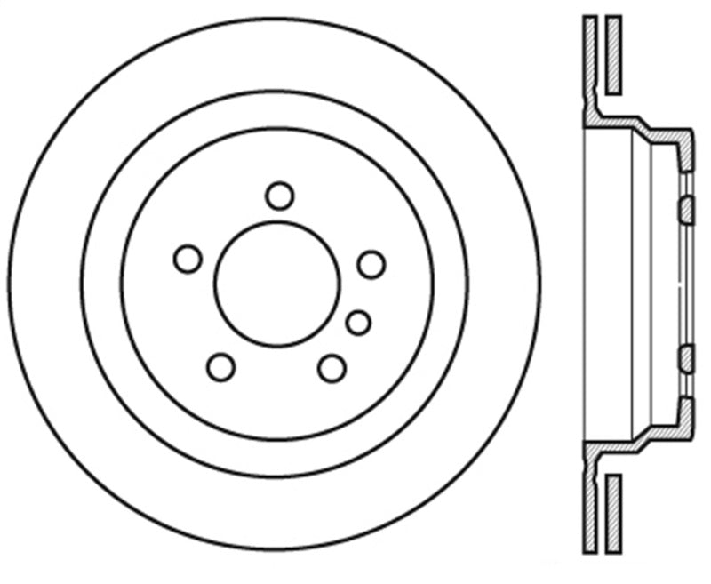 StopTech 98-02 BMW Z3 Drilled Left Rear Rotor