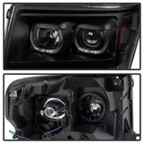 xTune Ford F150 09-14 Projector Headlights Halogen Model Only LED Halo Black PRO-JH-FF15009-CFB-BK