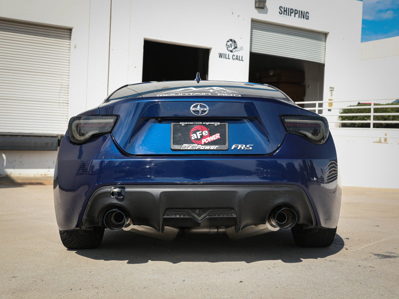 aFe Takeda Exhaust Axle-Back 13-15 Scion FRS / Subaru BRZ 304SS Blue Flame Dual Tips Exhaust