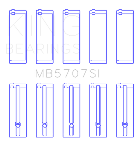 King Engine Bearings Hyundai G4KE / G4KC (Size +5) Main Bearings (Set of 5)