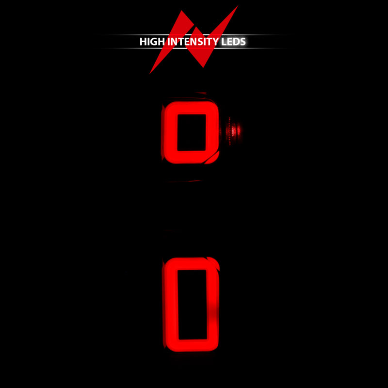 ANZO 19-21 Chevy Silverado Work Truck Full LED Taillights Blk Housing Smoke Lens G2 (w/C light Bars)