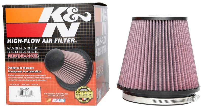 K&N Universal Clamp-On Air Filter 6in FLG / 7-1/2in B / 5in T / 6-1/2in H