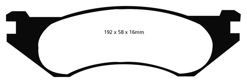 EBC 98-02 Dodge Ram Van B1500 Yellowstuff Front Brake Pads