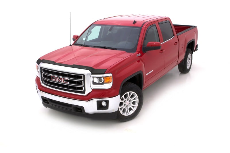 AVS 14-18 GMC Sierra 1500 Aeroskin Low Profile Acrylic Hood Shield - Smoke