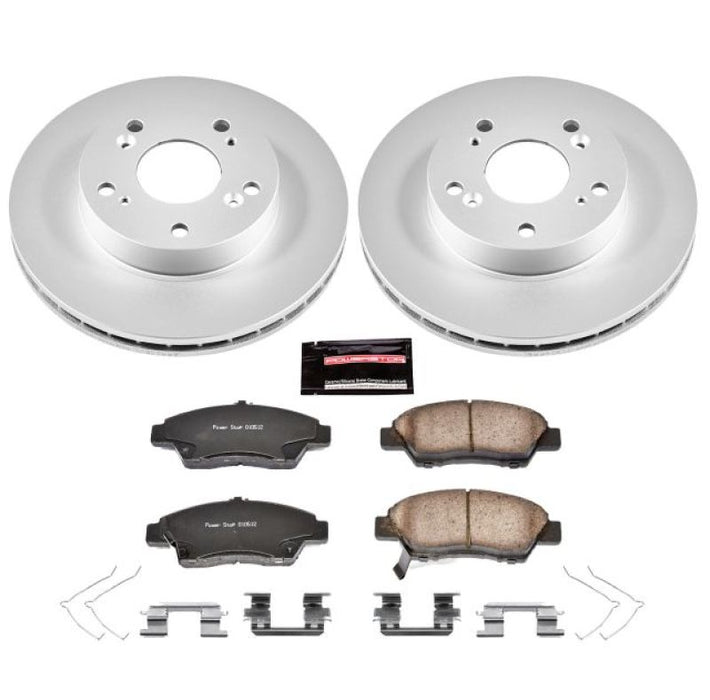 Power Stop 11-15 Honda CR-Z Front Z17 Evolution Geomet Coated Brake Kit