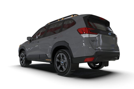 Rally Armor 22-24 Subaru Forester & Wilderness Black UR Mud Flap w/White Logo