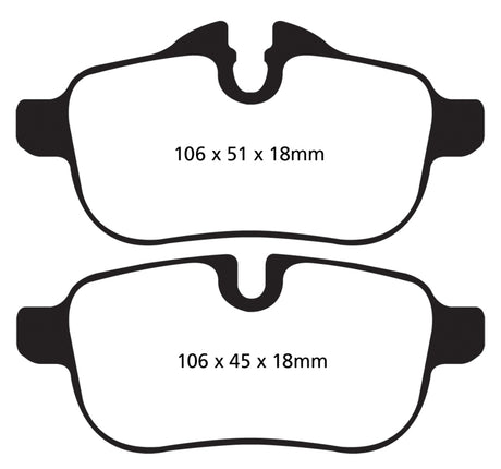 EBC 09+ BMW Z4 3.0 (E89) Greenstuff Rear Brake Pads