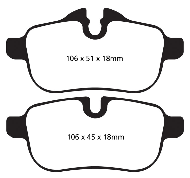 EBC 09+ BMW Z4 3.0 (E89) Greenstuff Rear Brake Pads