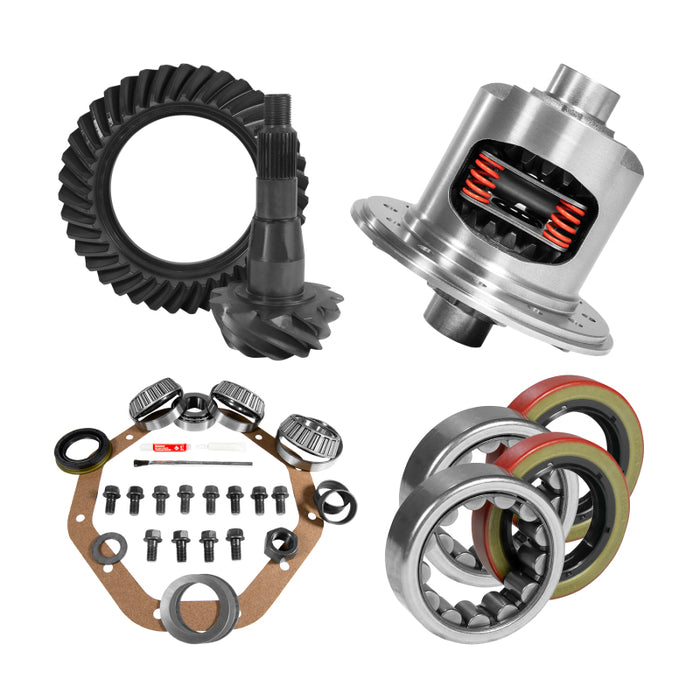 Yukon 9.25in CHY 3.21 Rear Ring & Pinion Install Kit 31 Spline Positraction 1.62in Axle Bearings