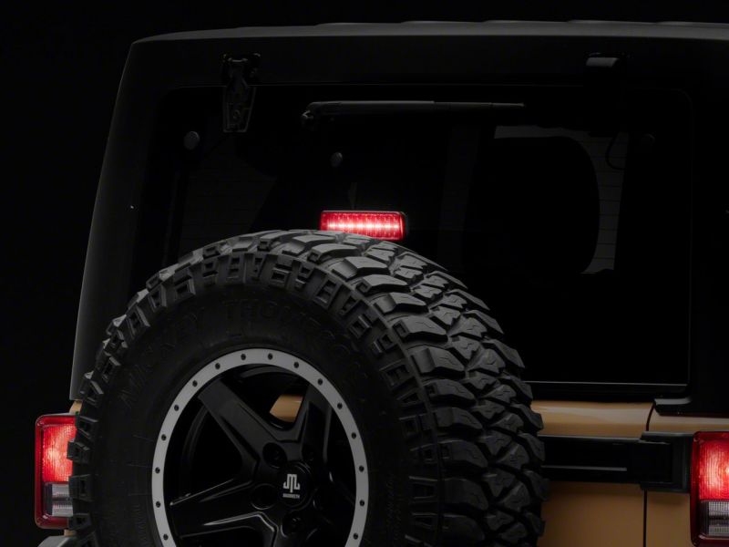 Raxiom 07-18 Jeep Wrangler JK Axial Series Hyper Flash LED Third Brake Light- Smoked