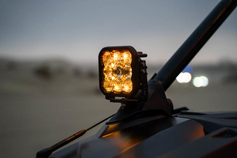 Diode Dynamics 20-Present Polaris RZR A-Pillar LED Pod Kit SS3 Pro - Yellow Combo