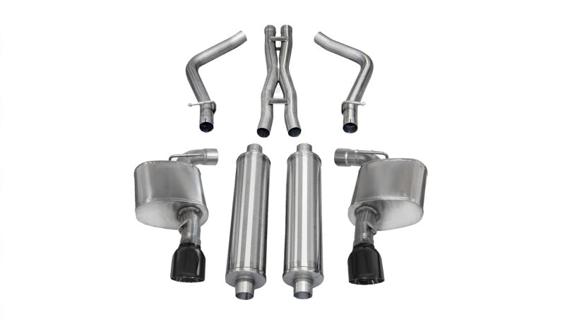 Corsa 2012-2013 Dodge Charger SRT-8 6.4L V8 Black Sport Cat-Back Exhaust