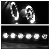 Spyder Ford F150 97-03 Projector - LED Halo Amber Reflector LED Blk Smke PRO-YD-FF15097-1P-AM-BSM