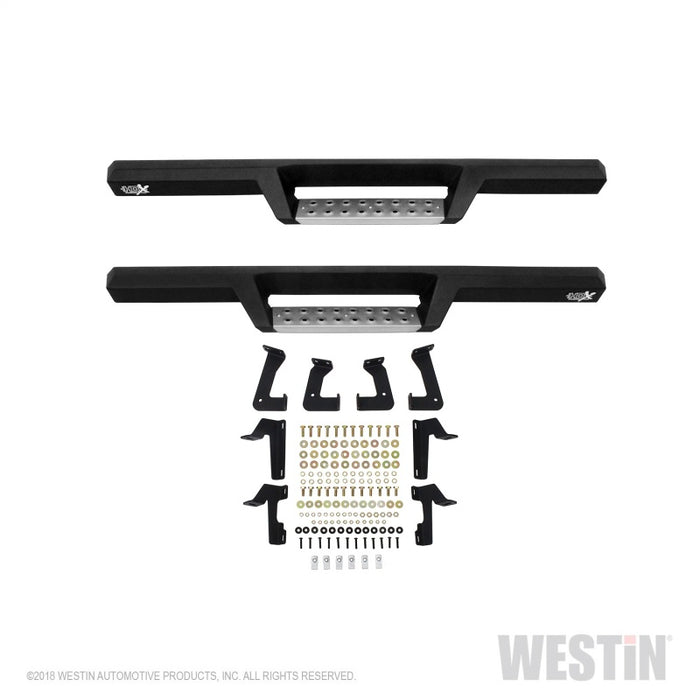 Westin 07-18 Jeep Wrangler JK 2dr. HDX Stainless Drop Nerf Step Bars - Tex. Blk