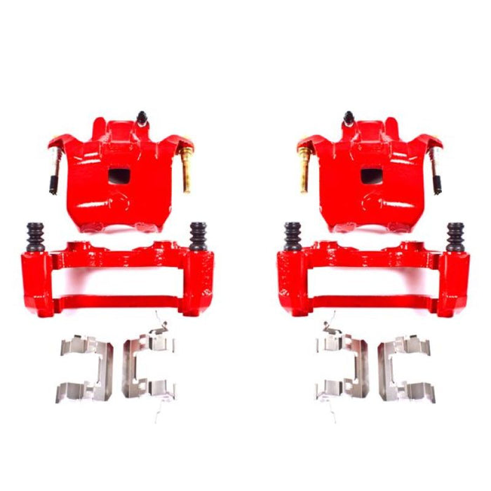 Power Stop 02-04 Infiniti I35 Front Red Calipers w/Brackets - Pair