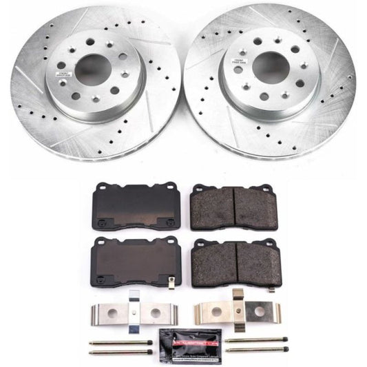 Power Stop 14-18 Cadillac CTS Front Z23 Evolution Sport Brake Kit