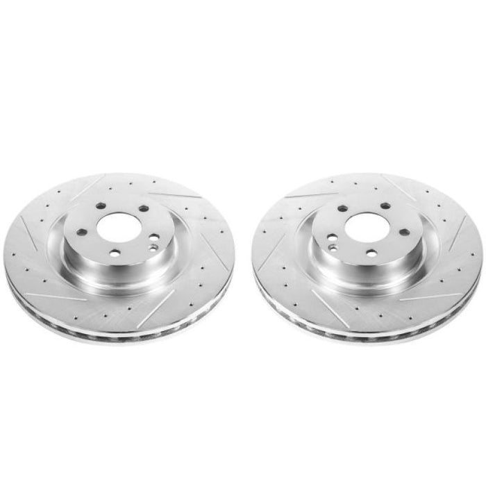 Power Stop 09-14 Mercedes-Benz CL550 Front Evolution Drilled & Slotted Rotors - Pair