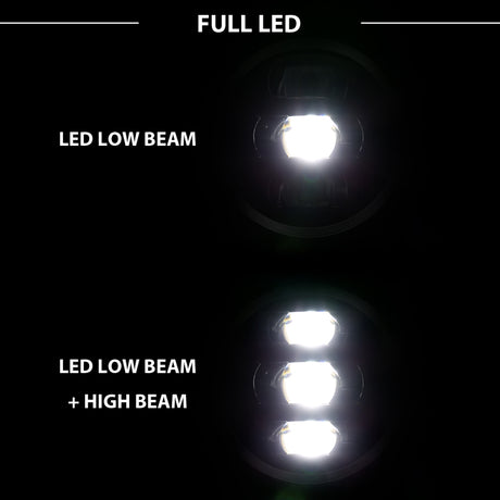 ANZO 2018-2019 Jeep Wrangler Full Led Projector Headlights Black