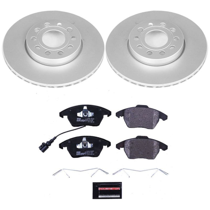 Power Stop 10-12 Audi A3 Front Euro-Stop Brake Kit