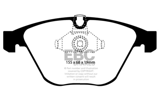 EBC 08-10 BMW M3 4.0 (E90) Redstuff Front Brake Pads