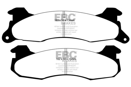 EBC 83-93 Ford Mustang 2.3 (Rear Rotors) Redstuff Rear Brake Pads