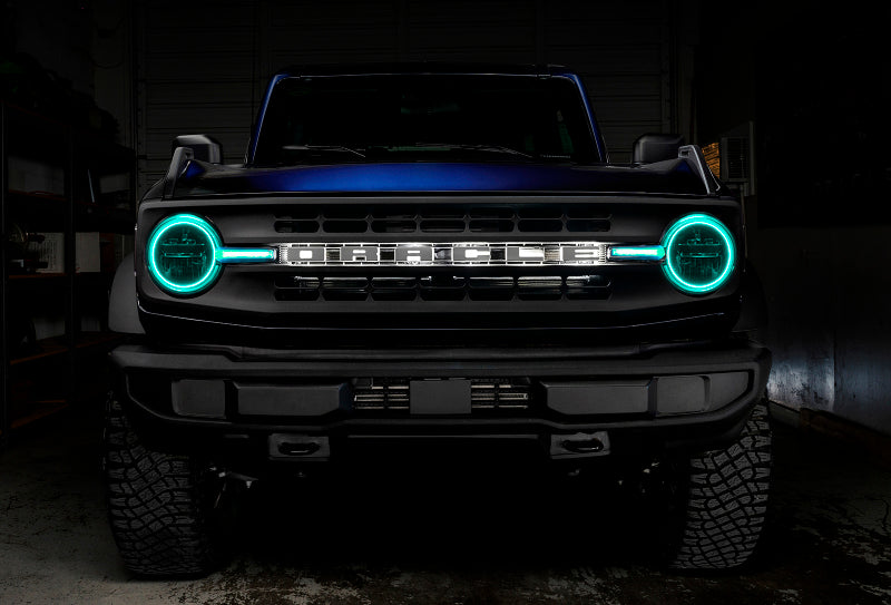 Oracle 21-22 Ford Bronco Headlight Halo Kit w/DRL Bar - Base Headlights -w/2.0 Cntrl