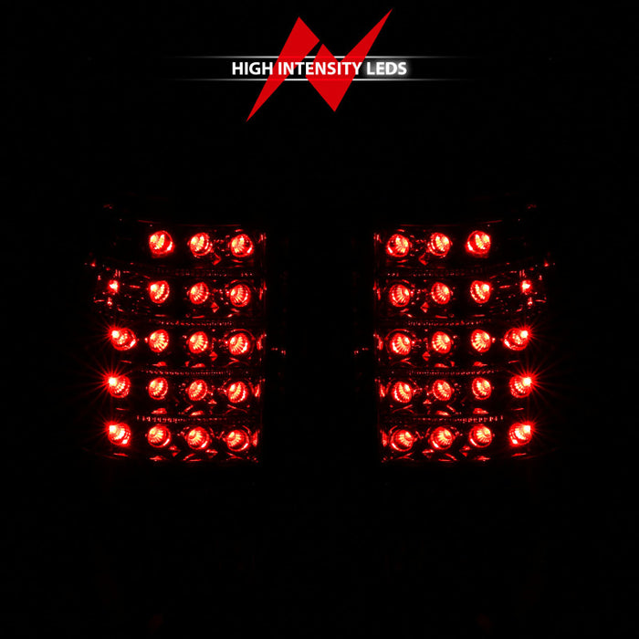 ANZO 1999-2007 Chevrolet Silverado 1500 LED Taillights Red/Clear