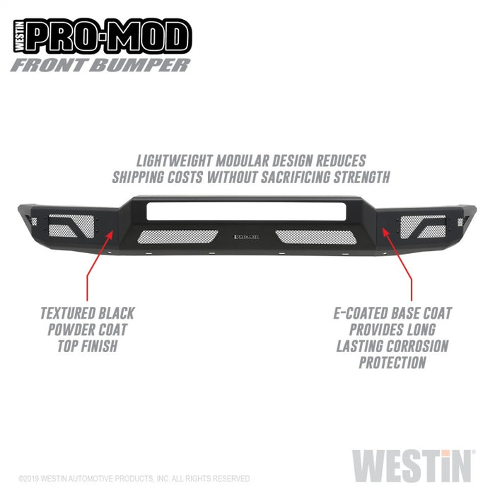 Westin 14-21 Toyota Tundra Pro-Mod Front Bumper - Tex. Blk