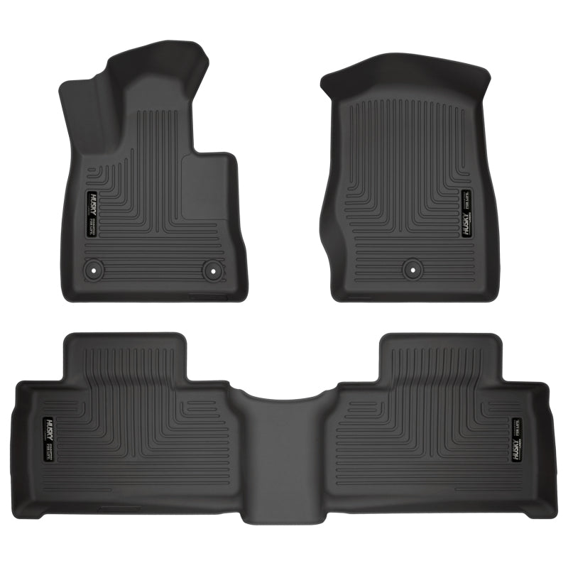 Husky Liners 2020 Ford Explorer Weatherbeater Black Front & 2nd Seat Floor Liners