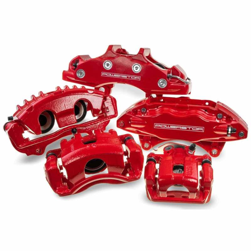 Power Stop 07-12 Ford Escape Front Red Calipers w/Brackets - Pair