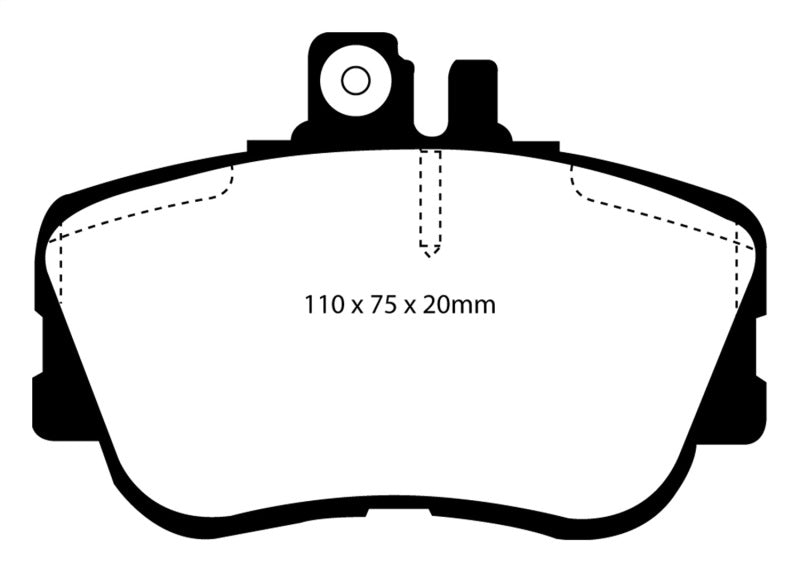 EBC 94-95 Mercedes-Benz C220 (W202) 2.2 Redstuff Front Brake Pads