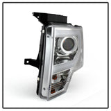 Spyder Ford F150 13-14 Projector Factory Xenon Model- Light Bar DRL Chrm PRO-YD-FF15013-LBDRL-HID-C