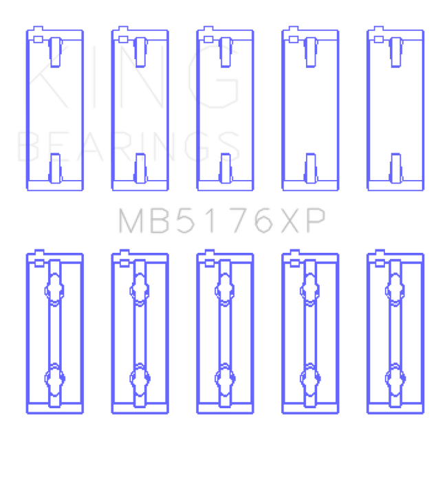 King Mitsubishi 4G91/4G92/4G93 16V (Size STD) XP - Series Performance Main Bearing Set