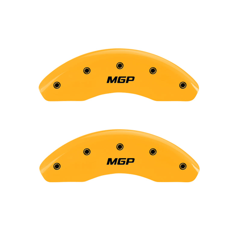 MGP 4 Caliper Covers Engraved Front & Rear MGP Yellow Finish Black Char 2000 Infiniti I30