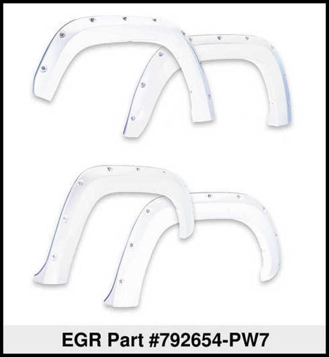 EGR 09+ Dodge Ram LD Bolt-On Look Color Match Fender Flares - Set - Bright White