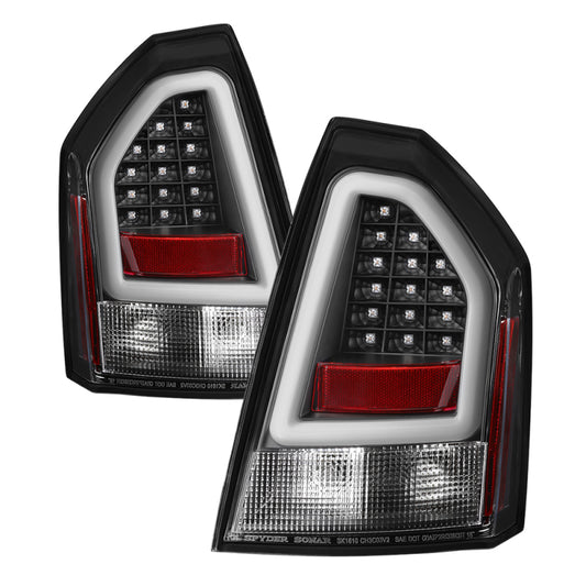 Spyder Chrysler 300 05-07 V2 Light Bar LED Tail Lights - Black ALT-YD-CHR305V2-LED-BK