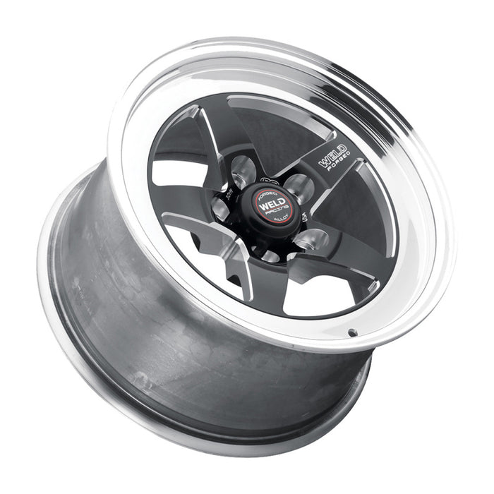 Weld S71 15x6 / 5x4.75 BP / 3.5in. BS Black Wheel (Medium Pad) - Non-Beadlock