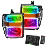 Oracle 08-10 Ford F250 Pre-Assembled Halo Headlights - Chrome Housing - w/ 2.0 Cntrl