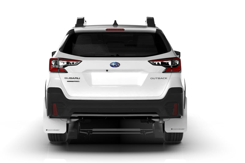 Rally Armor 20-22 Subaru Outback White UR Mud Flap w/ Black Logo