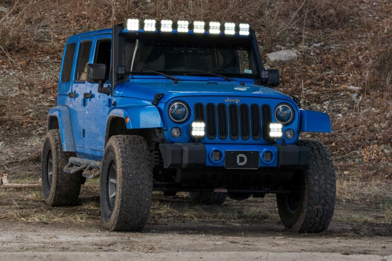 Diode Dynamics Jeep JK SS5 Sport CrossLink Windshield - White Combo Lightbar Kit