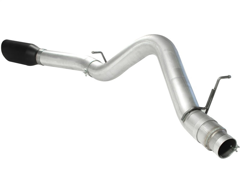 aFe Atlas Exhaust 5in DPF-Back Al Steel 11-13 GM Diesel Trucks V8-6.6L (td) LML (Blk Tip)