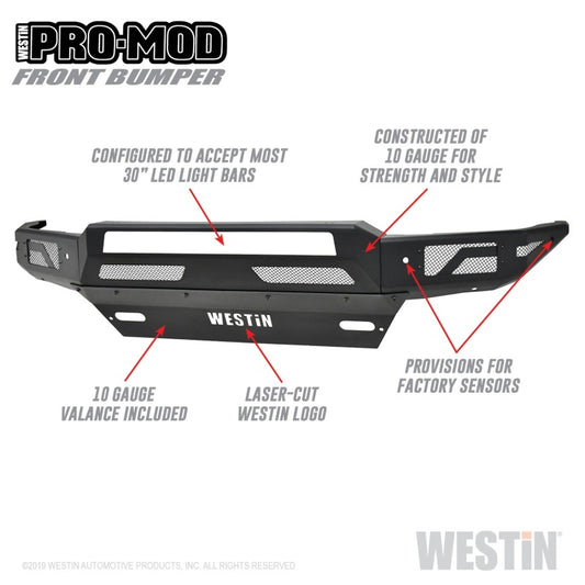 Westin 16-19 Chevy/GMC  Silverado/Sierra 1500 Pro-Mod Front Bumper