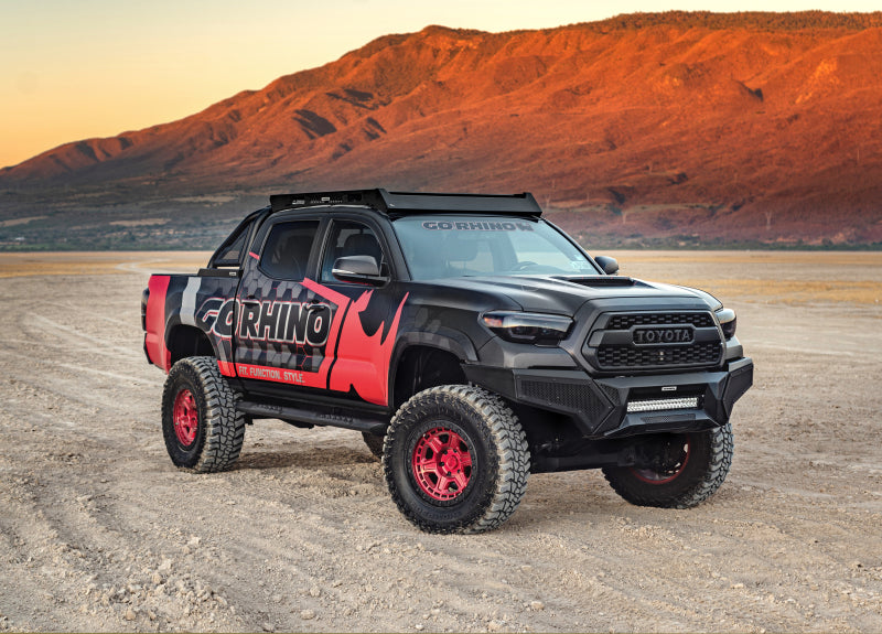 Go Rhino 16-21 Tacoma Element Front Bumper w/ Power Actuated Hide-away Light Bar Mount Tex Black